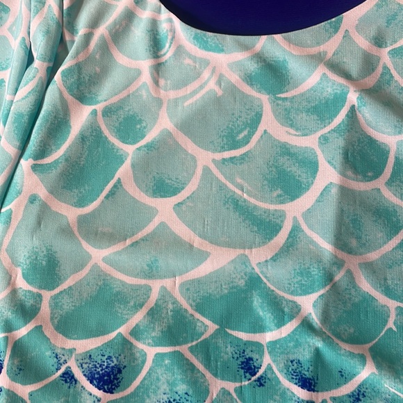 Nygard Woman’s Blouse, Size: M, Color: aqua-blue, Royal-blue, white - Picture 13 of 17